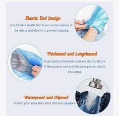 Disposable Plastic Arm Sleeves 100 per pack (17 Packs available)