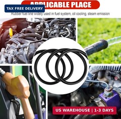 1/2 Inch (12mm) ID Fuel Line Hose 15FT NBR Rubber Push Lock Hose High Pressure 3