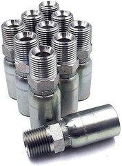 (10-Pack) MP-02-02 | 1/8″ Hose x 1/8″ NPTF Male Pipe Thread Hydraulic Hose End C