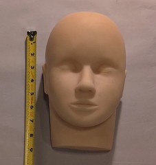 EYELASHES PRACTICE MANNEQUIN HEAD BEAUTY TOOL ESTHETICIAN COSMETOLOGY FLAT HEAD