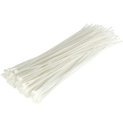 8”/Clear Zip Ties, 100 Pack, 18lb Strength, UV Resistant 8″ (18lb) White