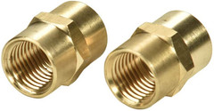 2 Pack Brass 1/4″ NPT Female Coupler Pipe Fitting 1/4 x 1/4 Connector