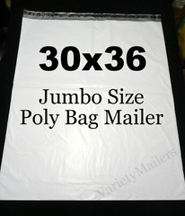 10 Poly Bag Mailers 30”x 36” EXTRA LARGE 2.5 Mil Shipping Bags 30×36