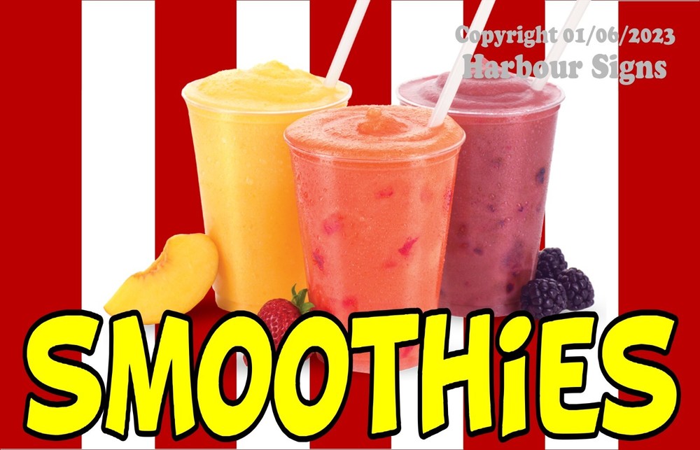 Smoothies DECAL (Choose Size) Drinks Food Concession Vinyl Sign Sticker s2