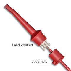 Cleqee Test Hook Clip Set 10pcs Red Black Probe Leads