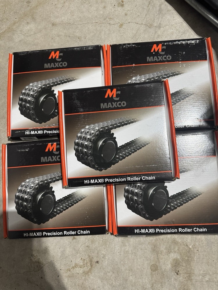 10 ft Senqcia 60SS Hi-Max Precision Roller Chain 60 RIV SUS 304 Stainless Steel.