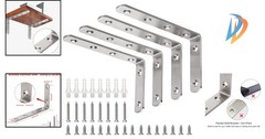 Set of 4 Heavy Duty L Brackets, 5″ x 3″, for Easy Installation & Support