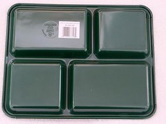 12x Carlisle Melamine 4-Compartment Divided Tray 11″ x 9″; Lunch Cafateria Plate