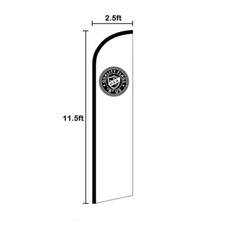 Solid Color White Windless Advertising Swooper Flag White Flag Solid Color