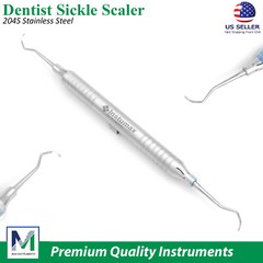 Sickle Scaler 204S Dental Hand Instruments Pro Periodontal Hygiene Pick Tool New