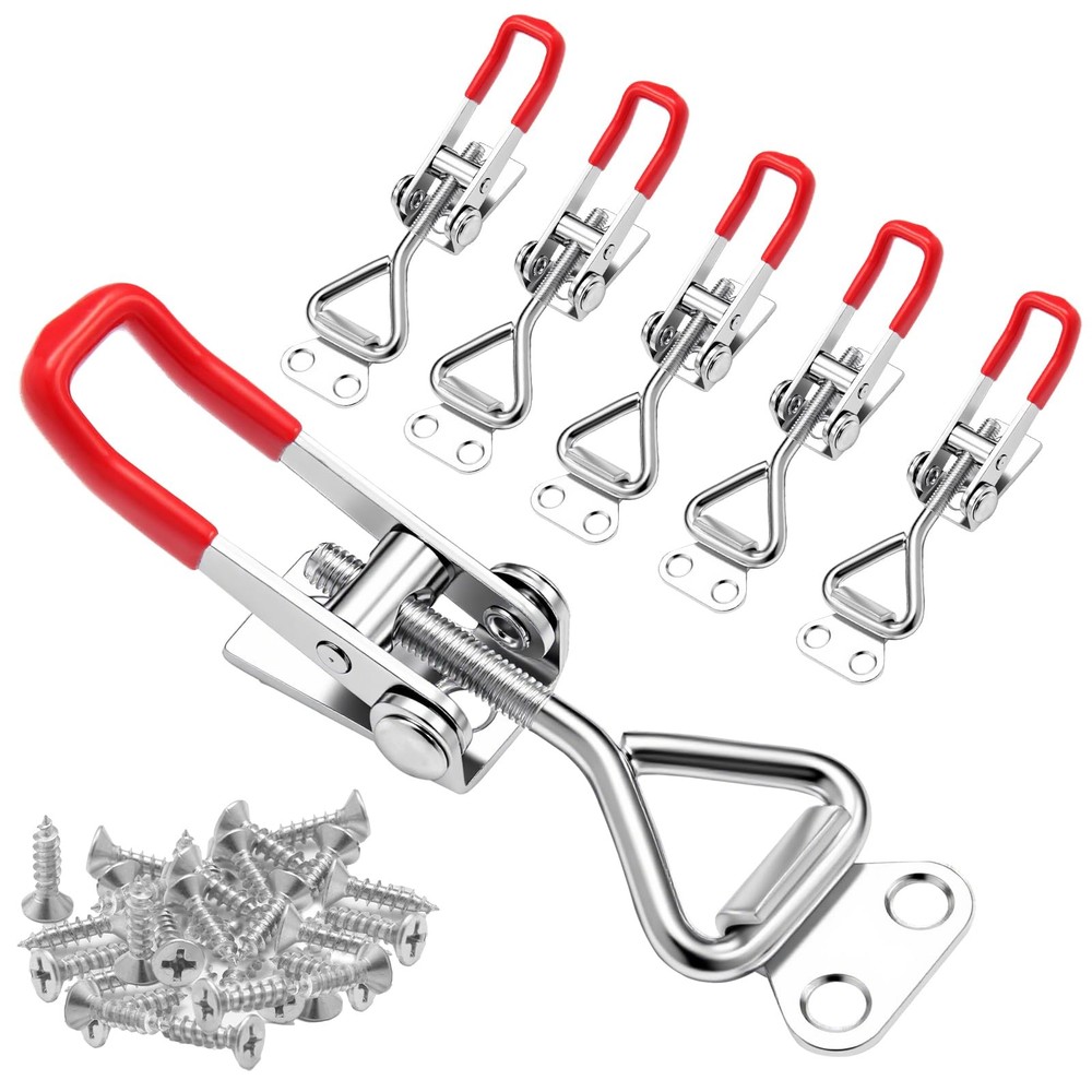Toggle Latch Clamp 6 Pack 4001 330Lbs with 24pcs Screws for Smoker Lid Jig