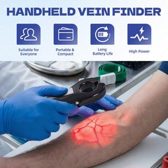 Portable Rechargeable Red Light Vein Finder Adjustable for Home & Clinic Use