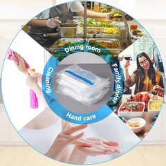 Plastic Disposable Gloves Bulk Clear Safe Food Service Glove for Kitchen Cook…