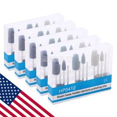 US Dental Polishing Burs Resin Base Acrylic Invisible Denture Silicone Grinding
