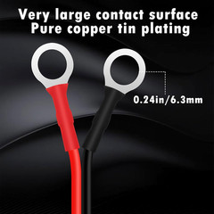 13.1Ft / 4M Adapter Plug Socket with Eyelet Terminal 16 AWG cable length hole in