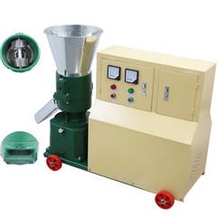6mm Fram Feed Pellet Mill Machine 2 Rollers Fodder Pelletizer 200-250KG/h 220V