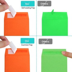 Colorful Cash Envelopes 120 Pack 3.5 X 6.5 Inch Money Envelopes for Cash