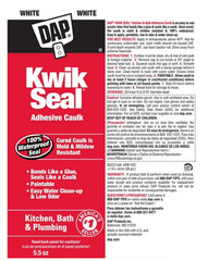 Kwik Seal 5.5 oz. White Kitchen and Bath Adhesive Caulk