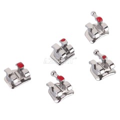 10 sets Dental Orthodontics Metal Brackets Brace Mini Roth Slot.018″ Hooks 3-4-5