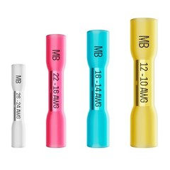 Heat Shrink Butt Crimp Connectors, Waterproof Electrical Terminals, MonsterBolts