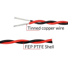 0.12-2.5mm² Wire Twisted Pairs PTFE hi-temp wire twisted pair TinCopper 1M-100M