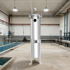 2″ NPT Bag Filter Housing 150 Psi 304 Stainless Steel In/Out #2 Bag with meshUS