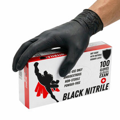 1000 Pcs Black Nitrile 6 Mil Powder Free Gloves X-Large