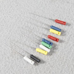 10pc Dental Barbed Broaches #1-6 Assorted Handle Endodontic File 25mm Stainless