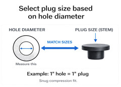 Firewall Rubber Hole Plugs 7/8″ to 2 1/2″ Push In Compression Stem 10 Sizes