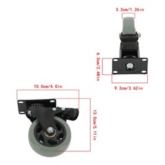 4PCS Heavy Duty 4″ Caster Wheels Capacity with brake