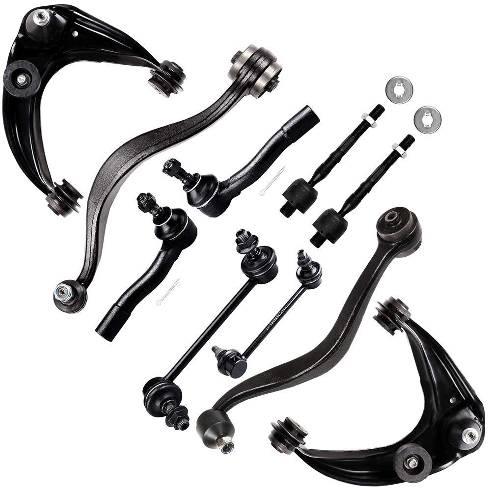 10pc Susp Kit For Mazda6 Lwr Upr Ctrl Arms Ball Jts Sway Links Tie Rod Ends
