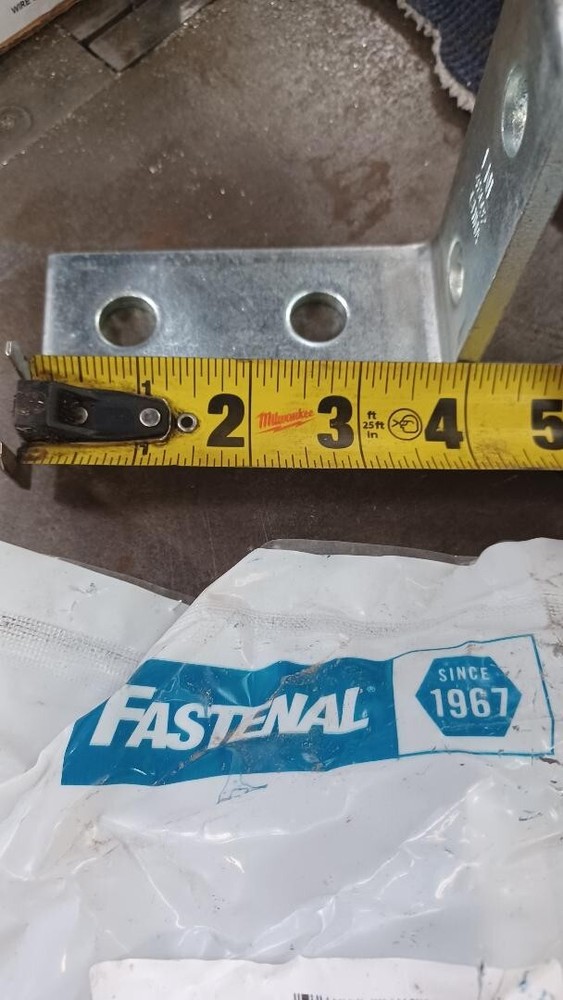 (4 pcs) Fastenal 4-Hole 3-Way Corner Angle – 90° Zinc Plated, 48692