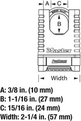 Master Lock Proseries Padlock 2 1/4In Resettable Combination 1Pk PRO GRADE