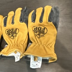 Shelby Model FDP Leather Work Gloves Yellow/Gray Pair, Size J Total 3 gloves