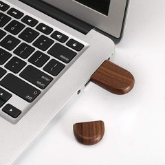 64GB USB3.0 Oval Wood Flash Drive Box, FEWINA Wooden USB Drive 64G USB 3.0 Su…