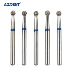 AZDENT Dental Diamond Burs For High Speed Handpiece Friction Grip 5Pcs/Box