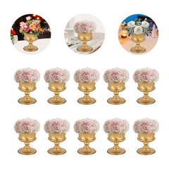 10-Piece Mini Iron Vases Set For Wedding Centerpieces Tabletop Decor