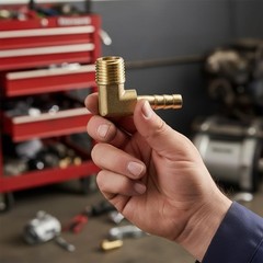 2Pcs Brass Hose Barbed Elbow Fitting 90 Degree 1/4″ 0.25 inches,