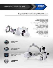 Wireless Surgical Dental ENT Headlight with Magnifying Loupes ,Powerful 10W LED