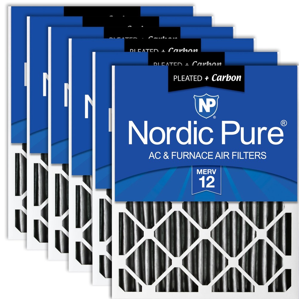 Nordic Pure 20X24X4 Actual Size 19 3/8 X 23 3/8 X 3 5/8 Pleated Air Filter Merv