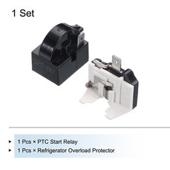 Refrigerators PTC Starter Relay 1 Pin 4.7 Ohm Overload Protector 1/2HP