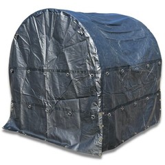 Steel Coil Tarp 7′ x 7′ x 7′ Coil Bag 18oz Vinyl (38 lb) Black