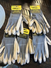 Lot of 5 Firm Grip Honeycomb Latex Coated Work Garden Gloves Small 56345