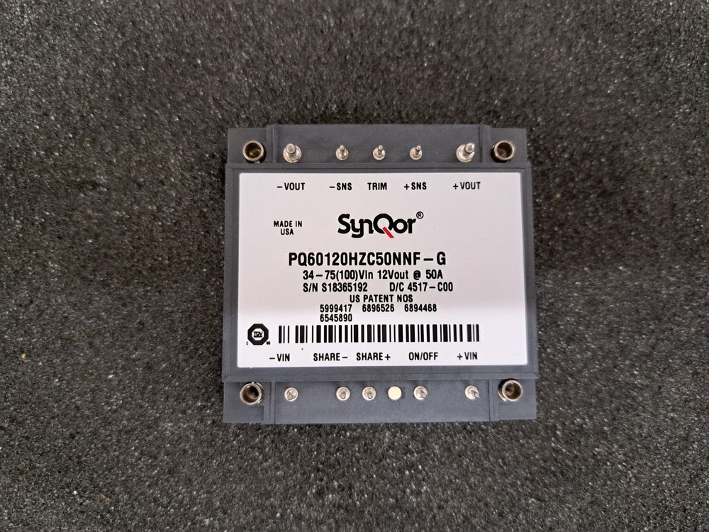 New, Synqor, PQ60120HZC50NNF-G, CONV DC/DC 35-75V 600W H-BRICK