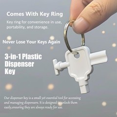 KLIVYA 3-in-1 Replacement Key(Cintas Dispenser Key/59002 Key/7749-18 White