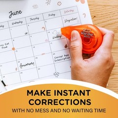 BIC EZ Correct 4-Count White Correction Tape – Instant, Tear-Resistant Solution