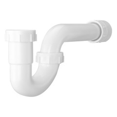 VEVOR P-Trap White Plastic P-Trap 1-1/2 in Kitchen Bathroom Sink Drain Plumbing