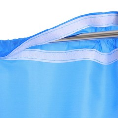 Blue Medical Privacy Screen Waterproof Oxford Cloth Privacy Screen With 8 Wheels