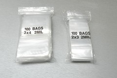 200 Bags Clear 2mil 2 Small Sizes 2″x3″ & 3″x4″ Poly Reclosable Baggies 100@