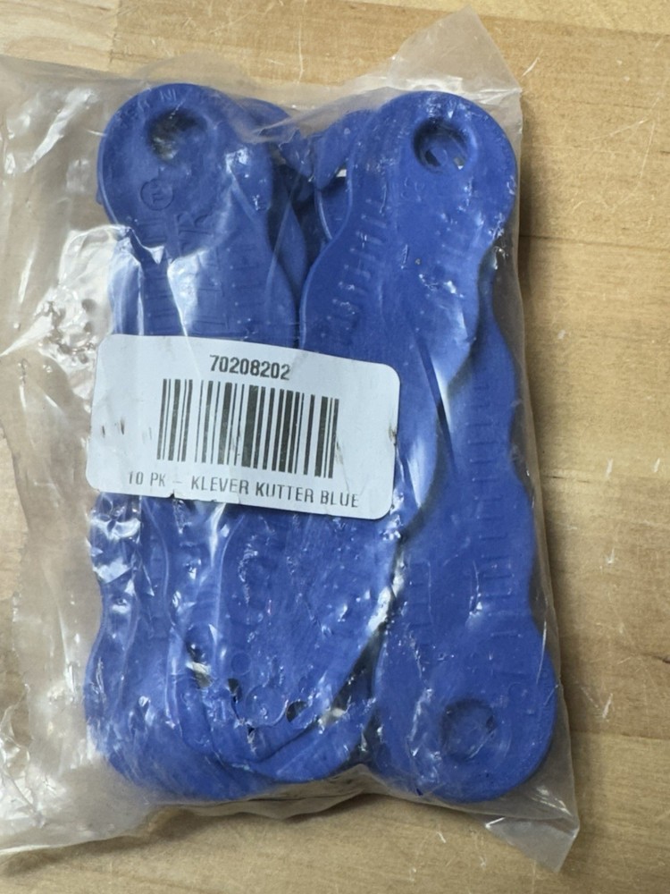 10 QTY – KLEVER KUTTER Recessed Fixed Blade Safety Cutter KCJ-1B Blue Color LOT